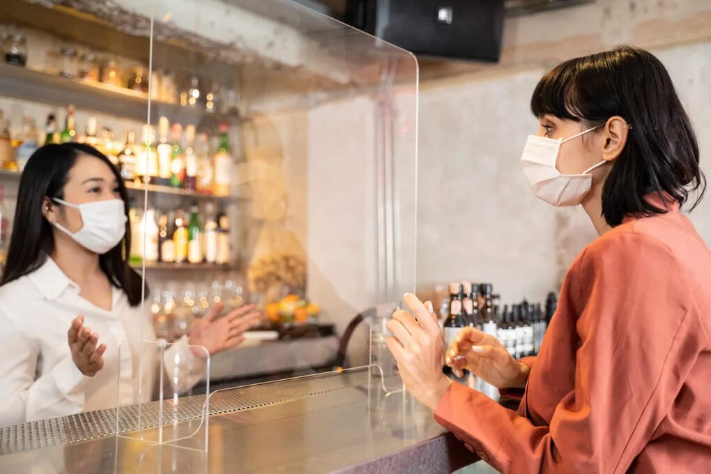 customer woman dining in restaurant waitress with 2021 12 09 11 10 15 utc scaled 1 - Perspex Laser Cutter