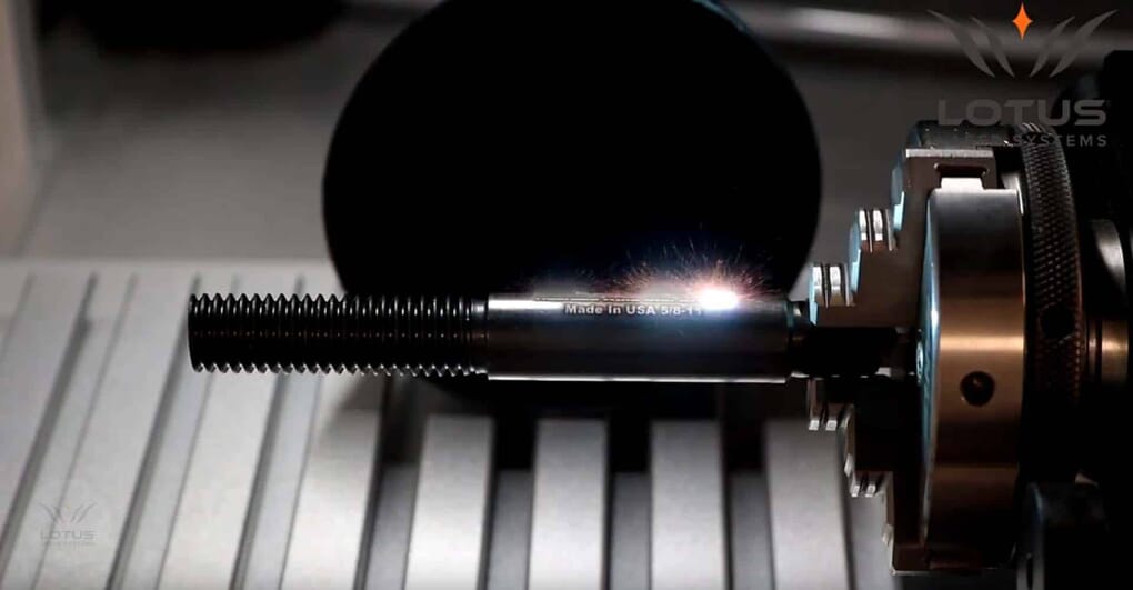 laser marked car part - metal laser engraver