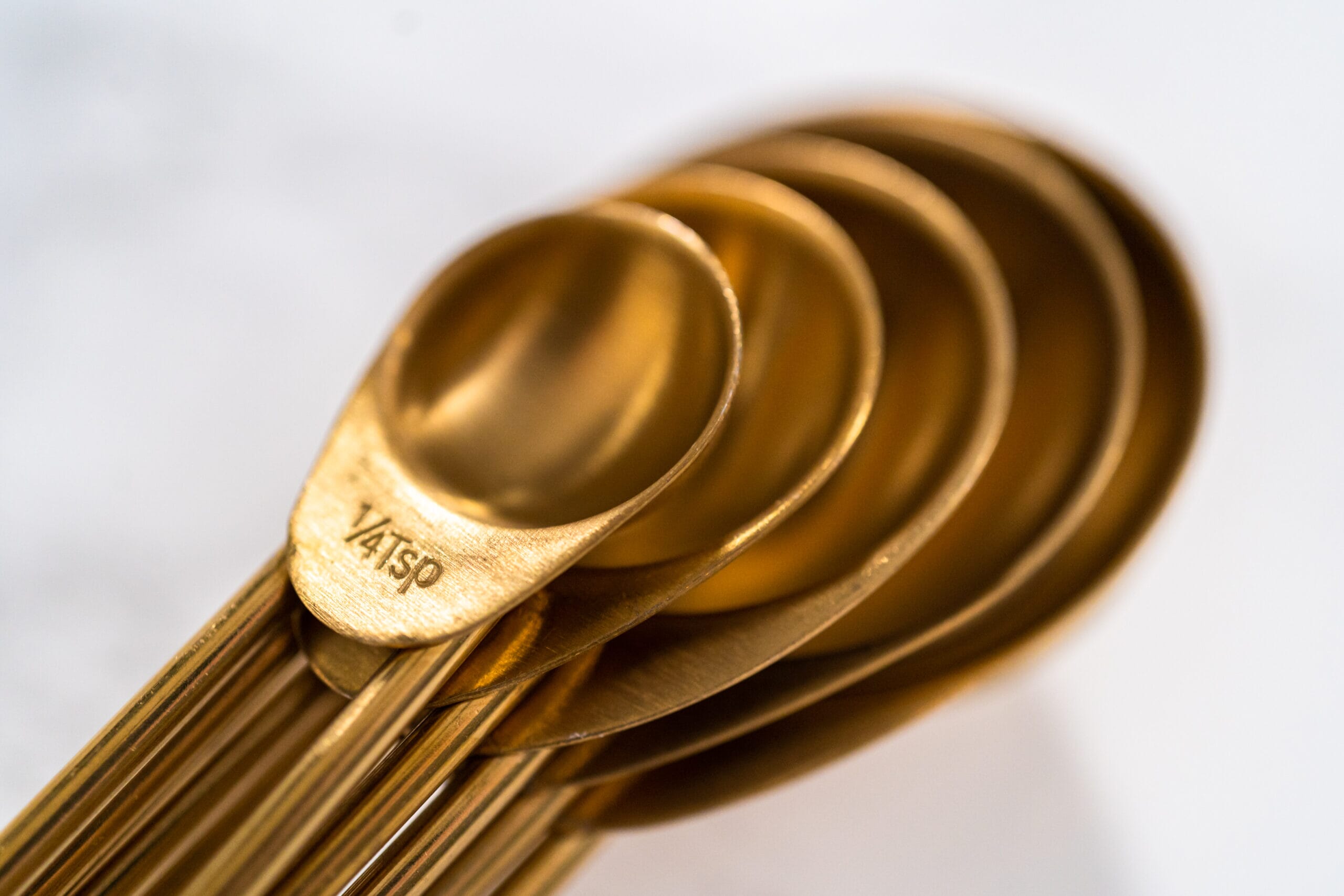 laser engraved brass measuring spoons scaled - metal laser engraver